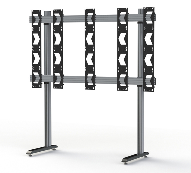 Floor Stand For Unilumin Upanels 4x4 Dvled Videowalls, Black & Silver