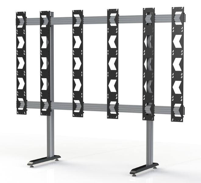 Floor Stand For Unilumin Upanels 5x5 Dvled Videowalls, Black & Silver