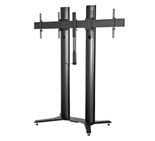 Monitor Mount - Premium Freestanding Twin Screen Vc Stand - 2 Monitors - 2m Black