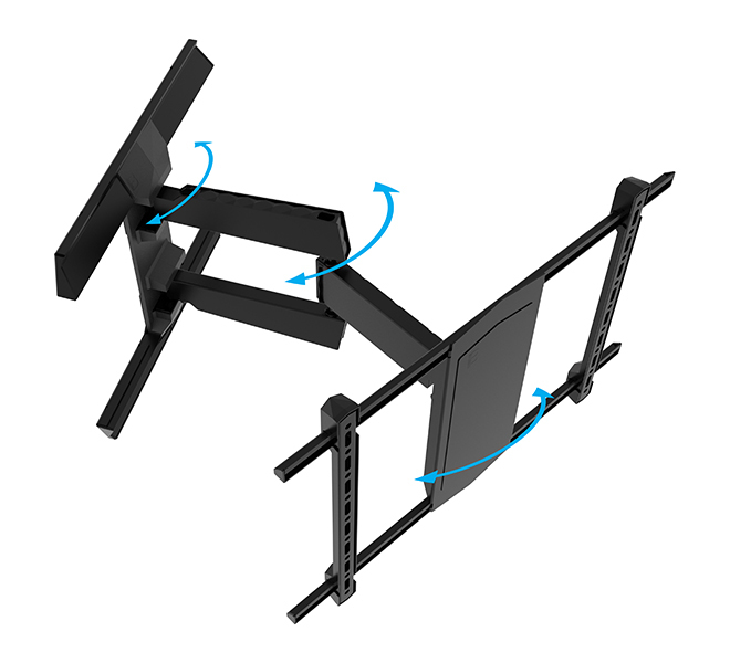 Double Arm Flat Screen Wall Mount With Ultraglide Tilt & Swivel