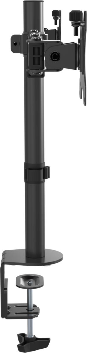Dual Monitor Desk Post Mount - Black