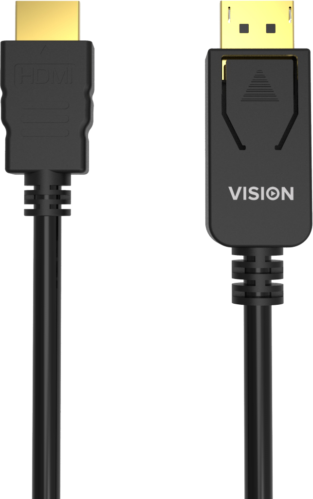 1m Black Dp To Hdmi Cable