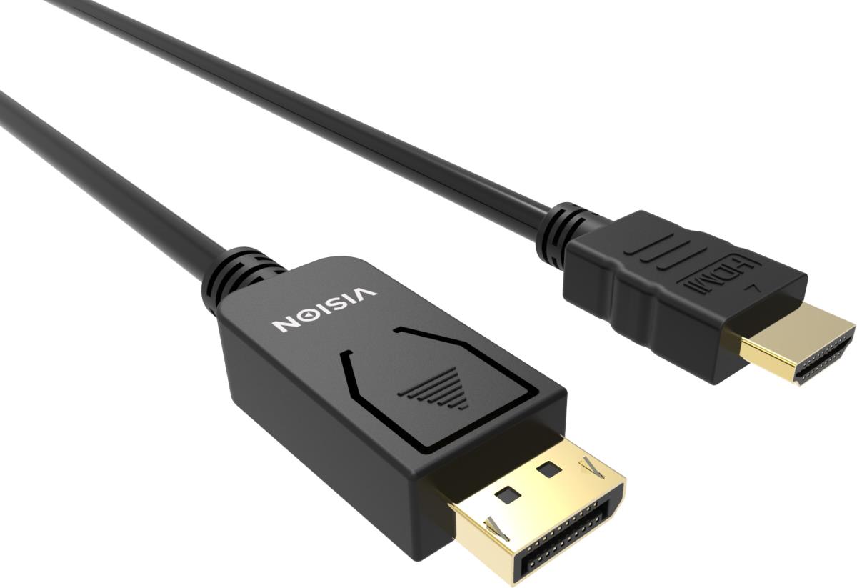 1m Black Dp To Hdmi Cable