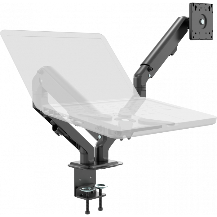 Monitor Desk Arm Dual Matt Black