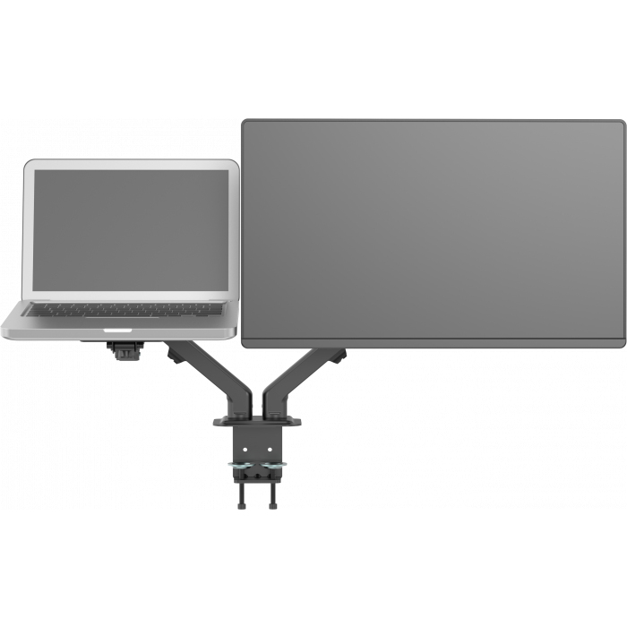 Monitor Desk Arm Dual Matt Black