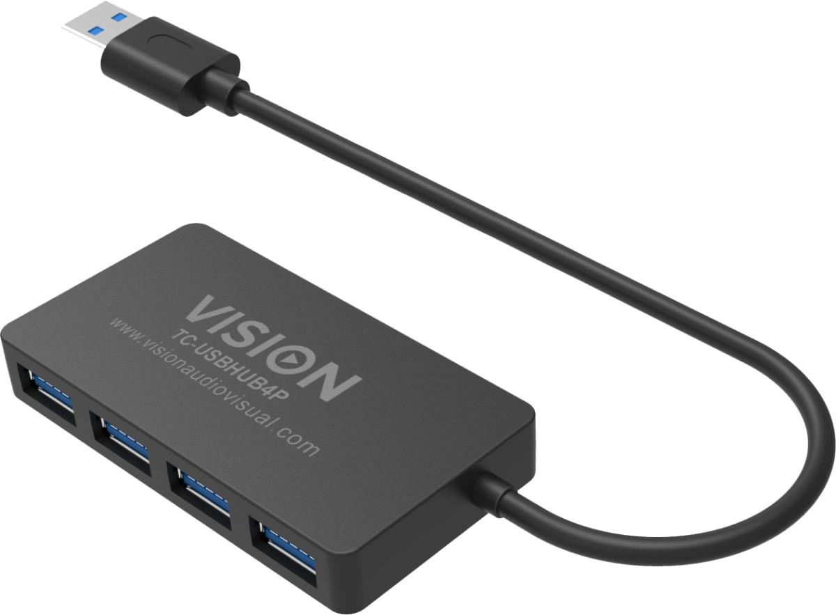 USB 3.0 4-port Hub 5gbps Black