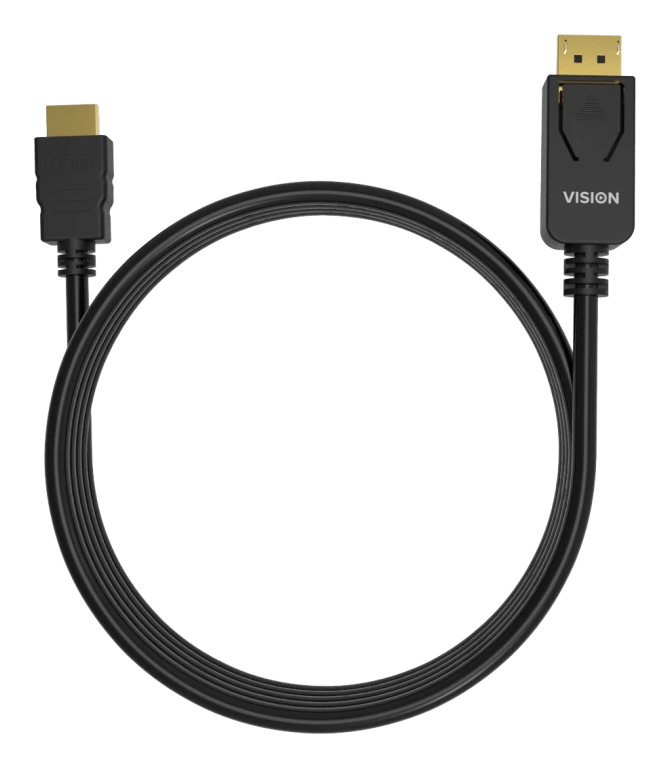Dp To Hdmi Cable 1m Black
