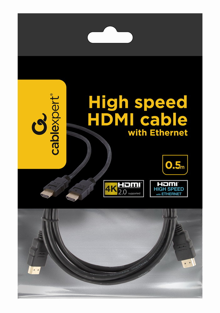 HDMI v.1.4 Male-Male Cable 0.5m Bulk Package
