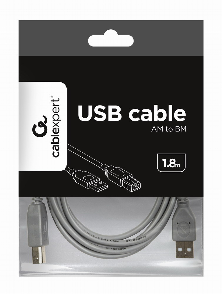 USB 2.0 A-B Cable 2.0m Grey