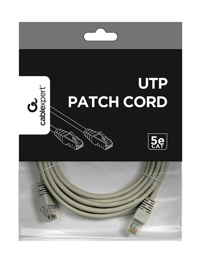 Patch Cable - Cat 5e - UTP - 5m - Grey