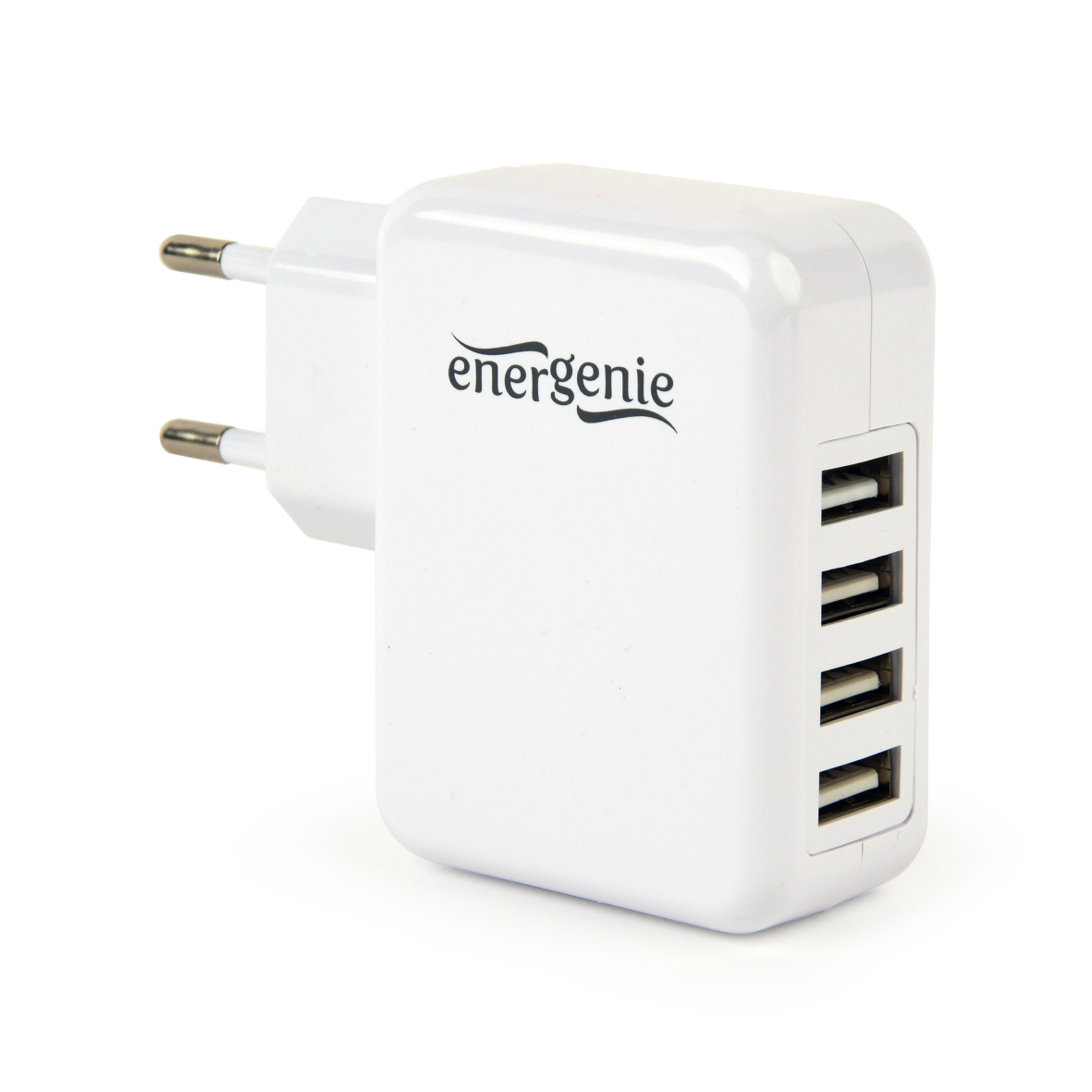 Universal USB Charger, 3.1A 4-Port - White