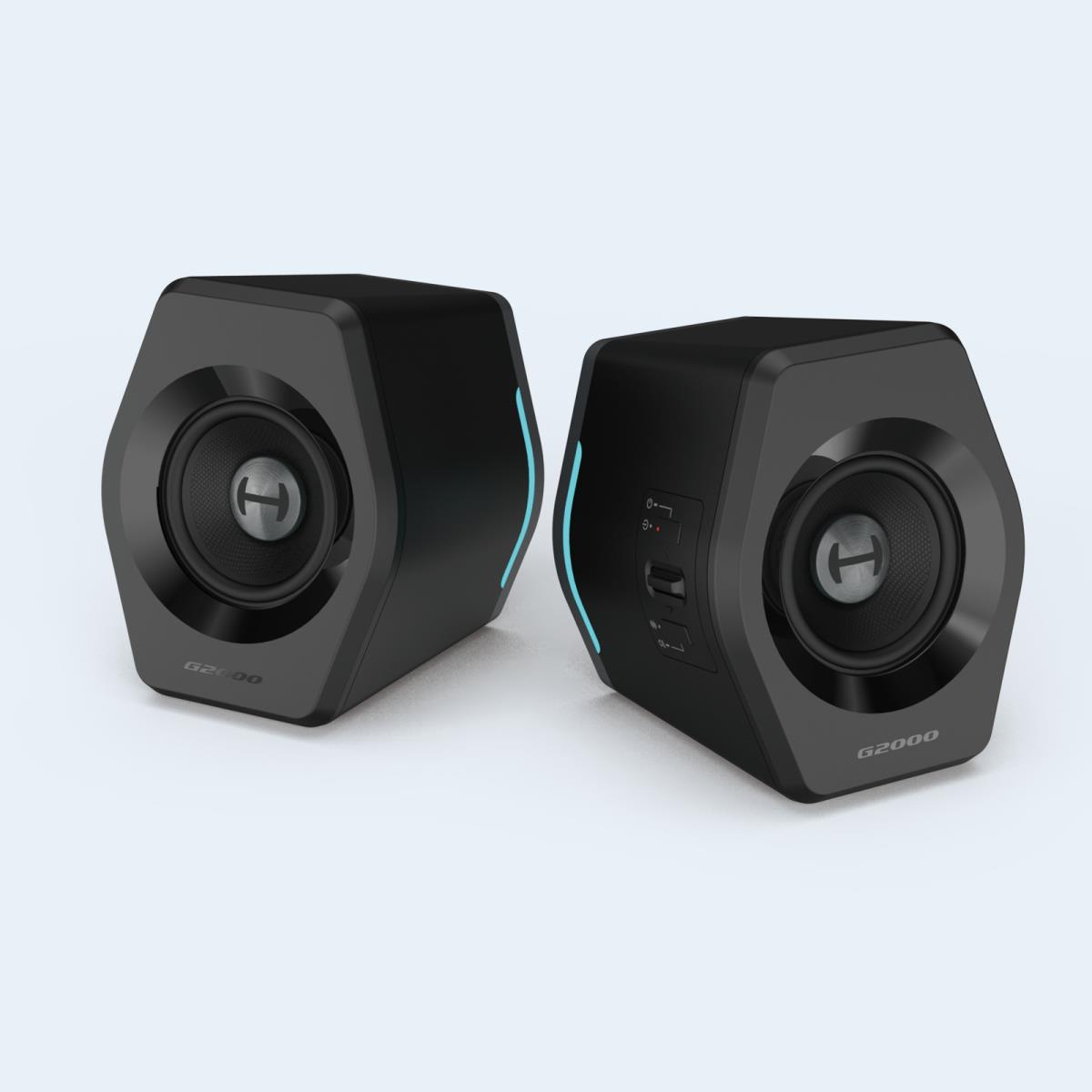 Speaker Set - G2000 2.0 - Bluetooth - USB 3.5mm Aux  - Black