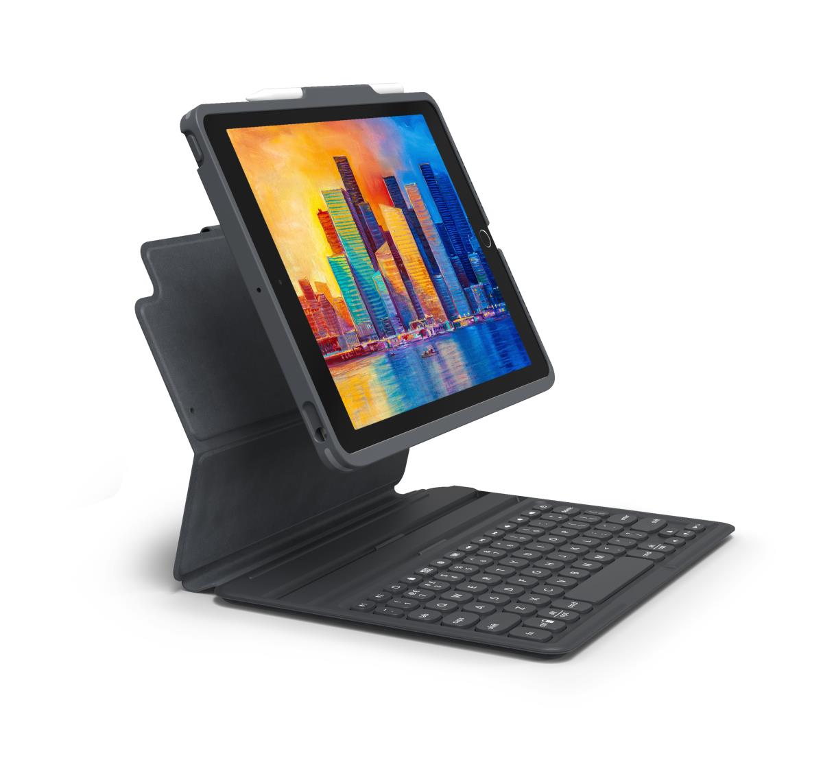Keyboard Pro Keys Apple iPad 10.2in Black/Gray Qwertzu German