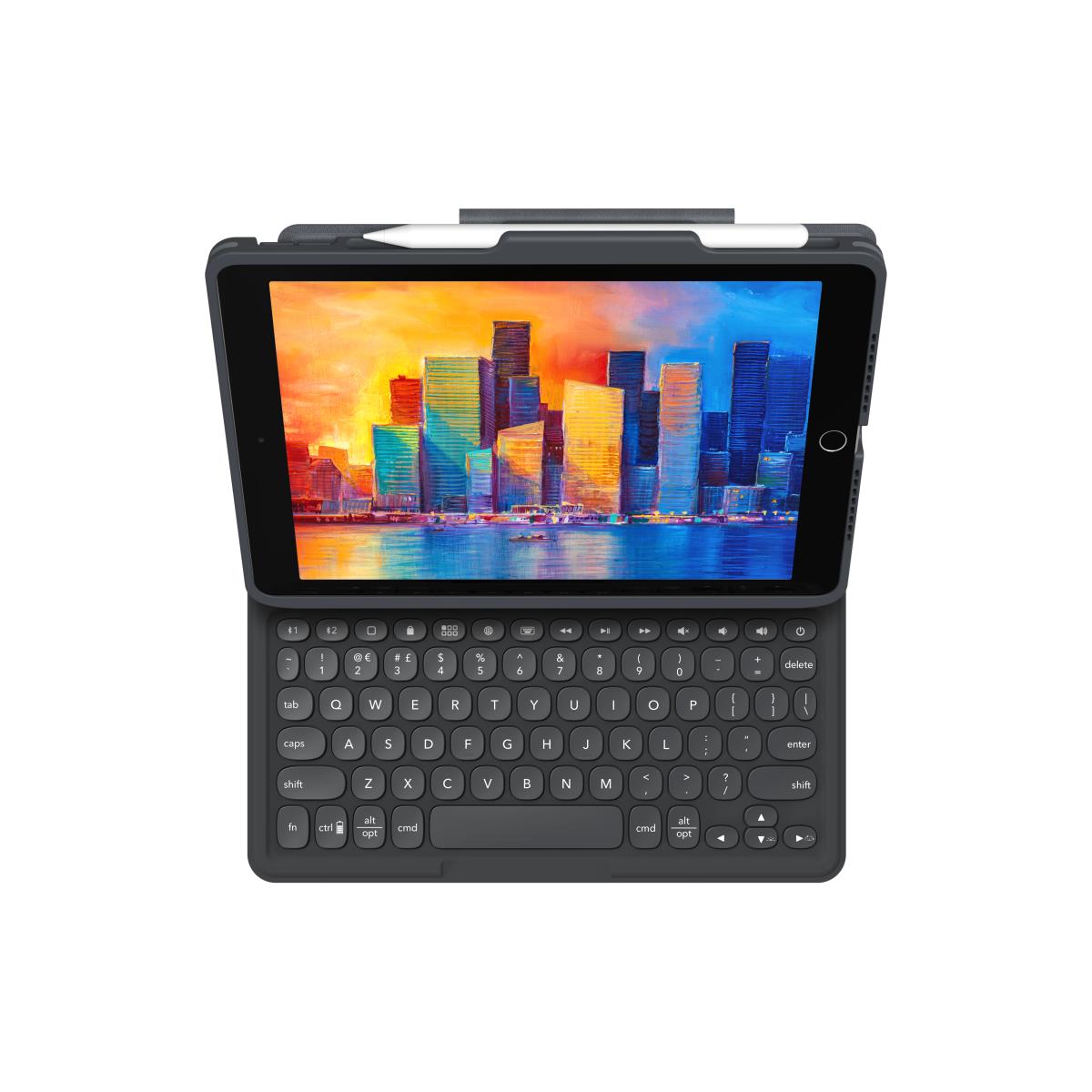 Keyboard Pro Keys Apple iPad 10.2in Black/Gray Qwertzu German