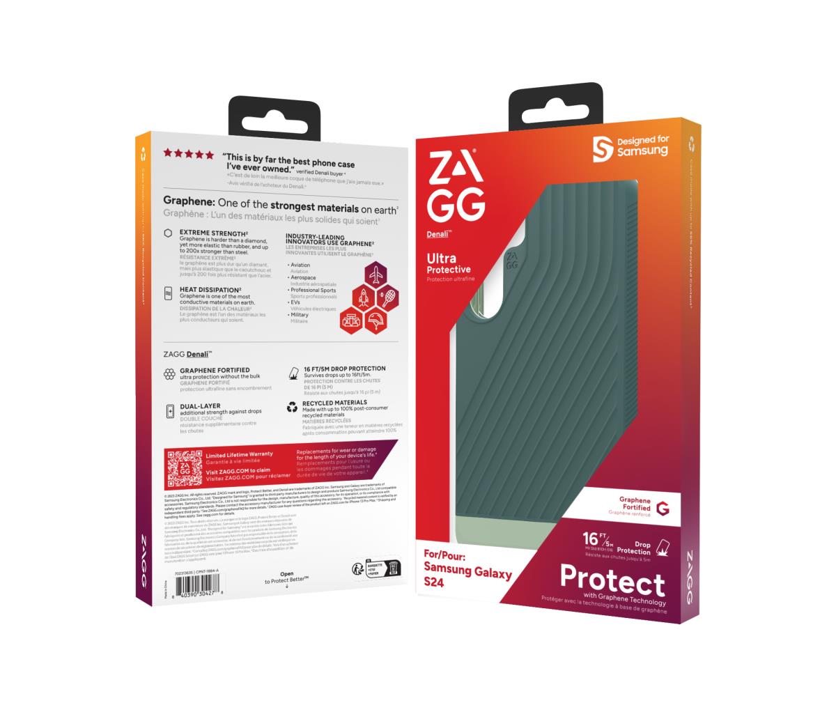 Zagg Cases Denali Samsung Galaxy S24 Deep Evergreen