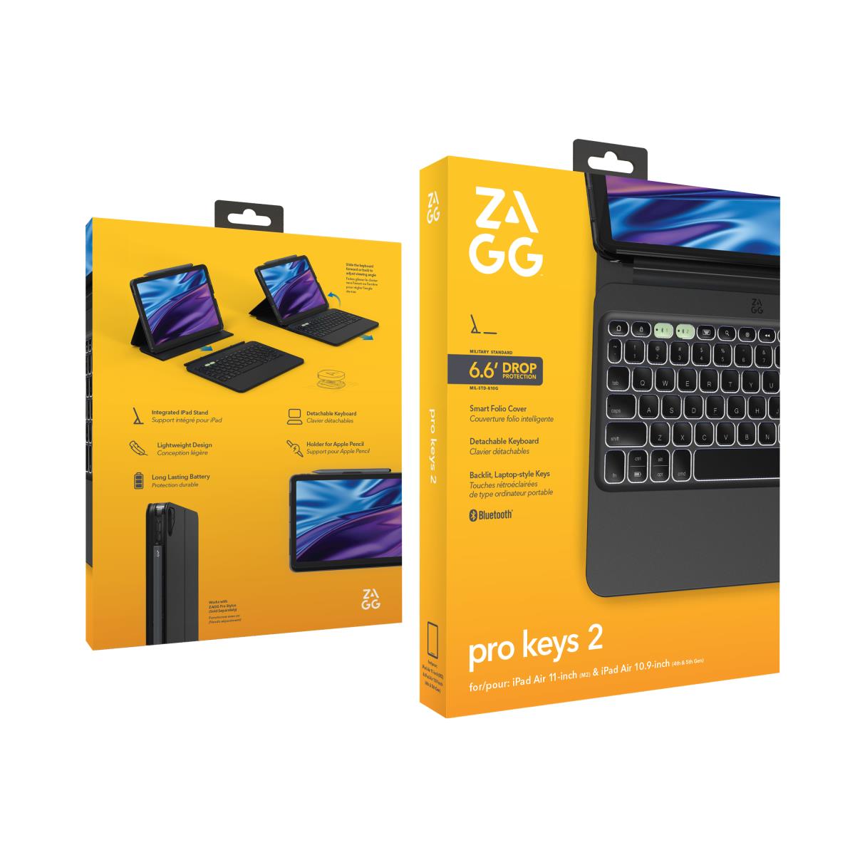 Keyboard Pro Keys 2 Apple iPad Air 11 (m2) Black Azerty Be