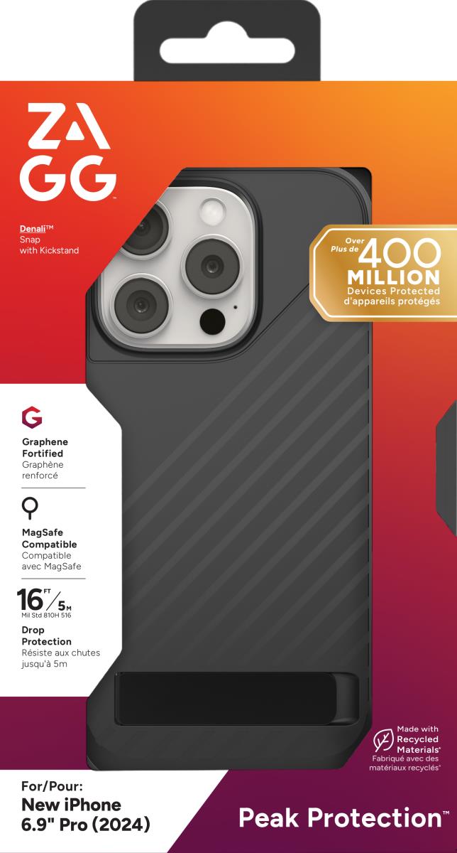 ZAGG Denali Snap KS Case Apple iPhone 16 Pro Max Black