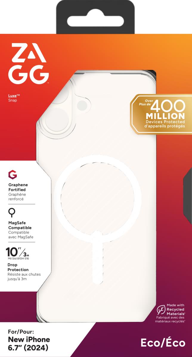 ZAGG Luxe Snap Case Apple iPhone 16 Plus Clear