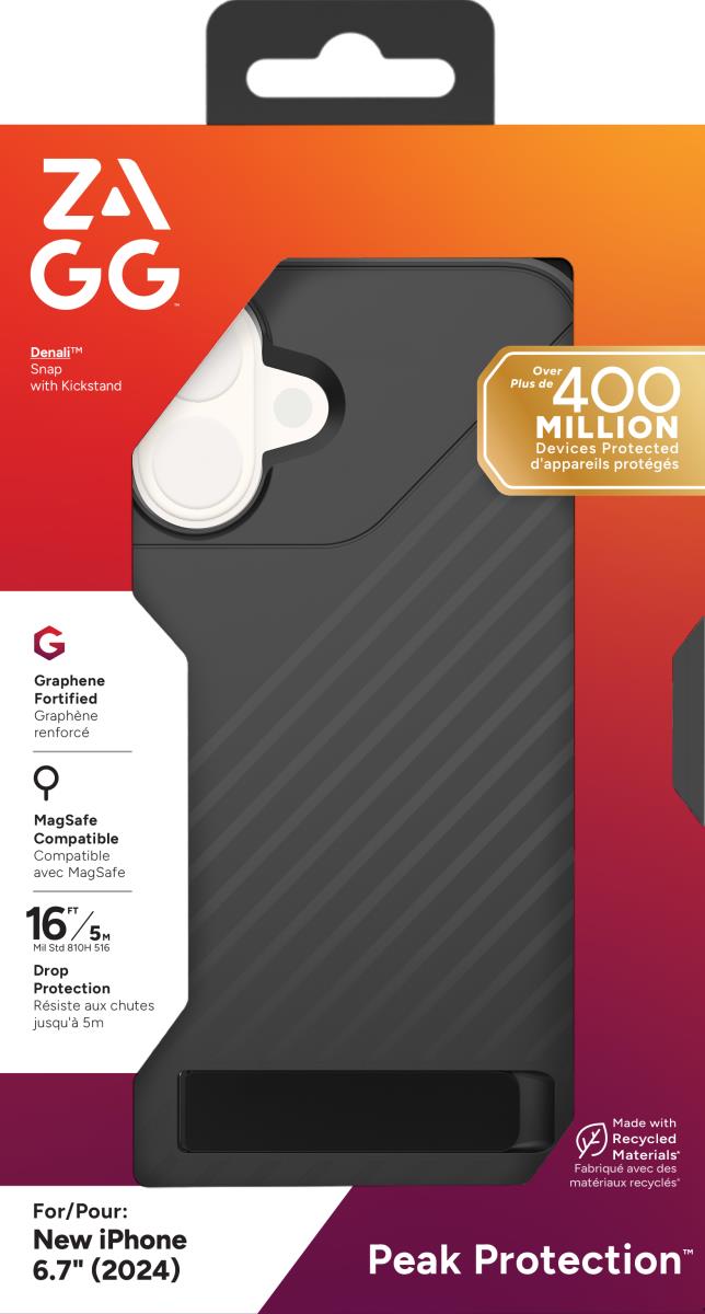 ZAGG Denali Snap KS Case Apple iPhone 16 Plus Black