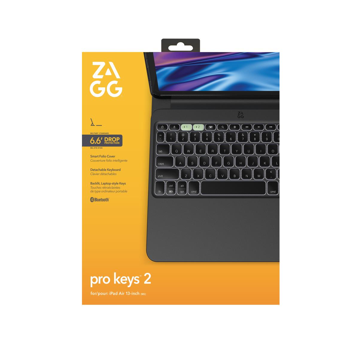 Keyboard Pro Keys 2 Apple iPad Air 13 (m2) Black Qwerty Uk