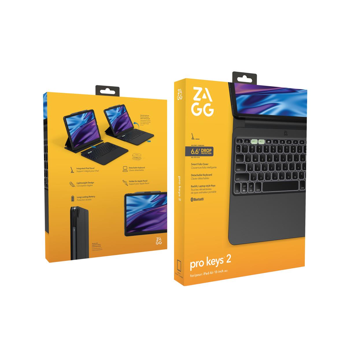 Keyboard Pro Keys 2 Apple iPad Air 13 (m2) Black Qwerty Uk