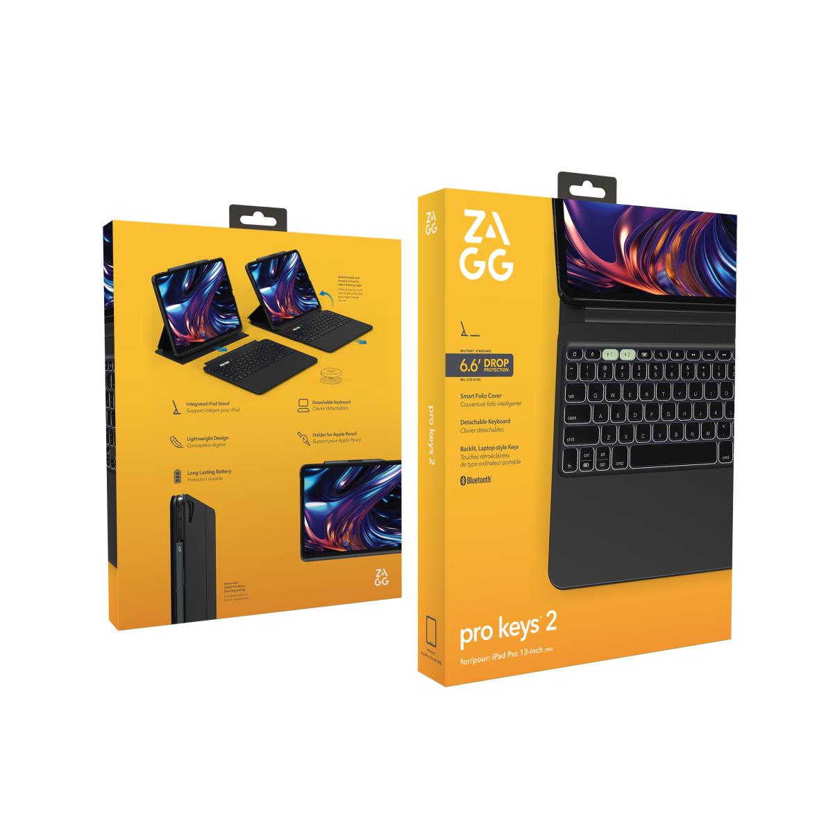 Keyboard Pro Keys 2 Apple iPad Air 13 (m4) Black Qwertzu German
