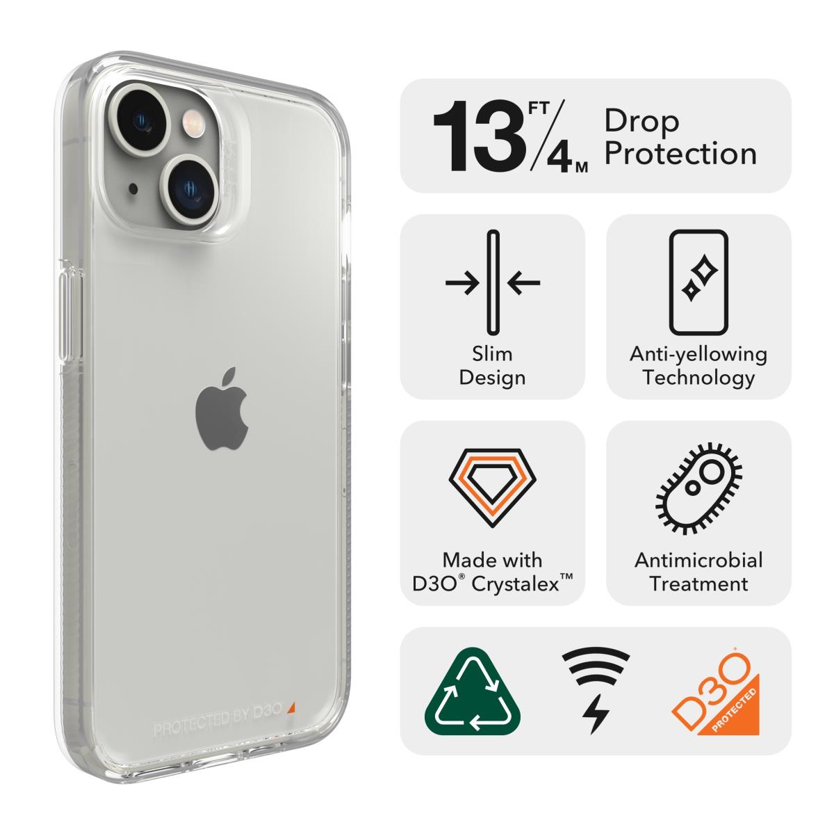 Gear4 Crystal Palace Case iPhone 14 Clear