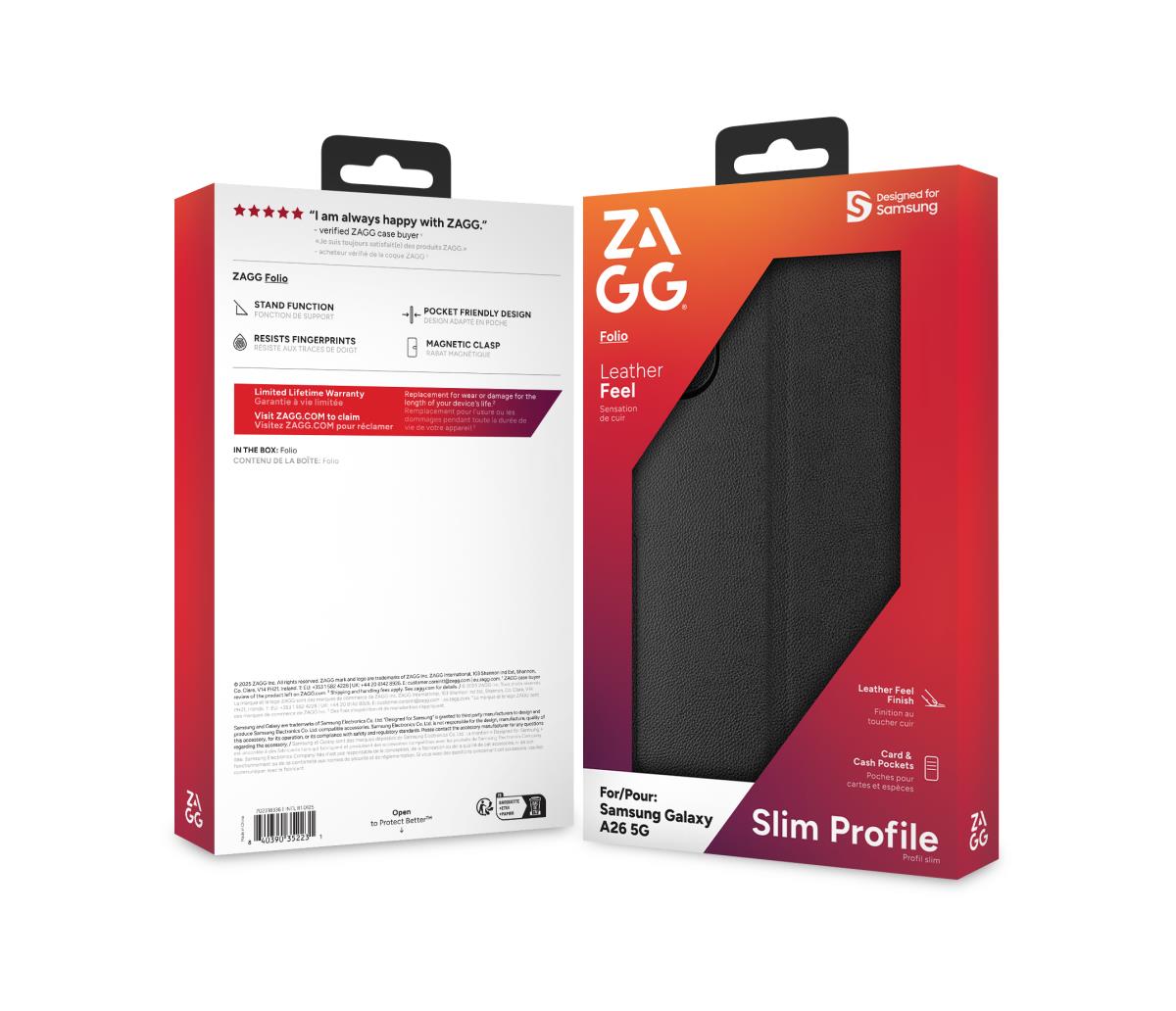 Zagg Cases Folio Samsung A26 5g Black