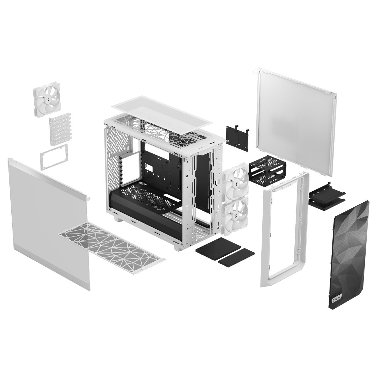 Meshify 2 Lite White Tg Clear Tint
