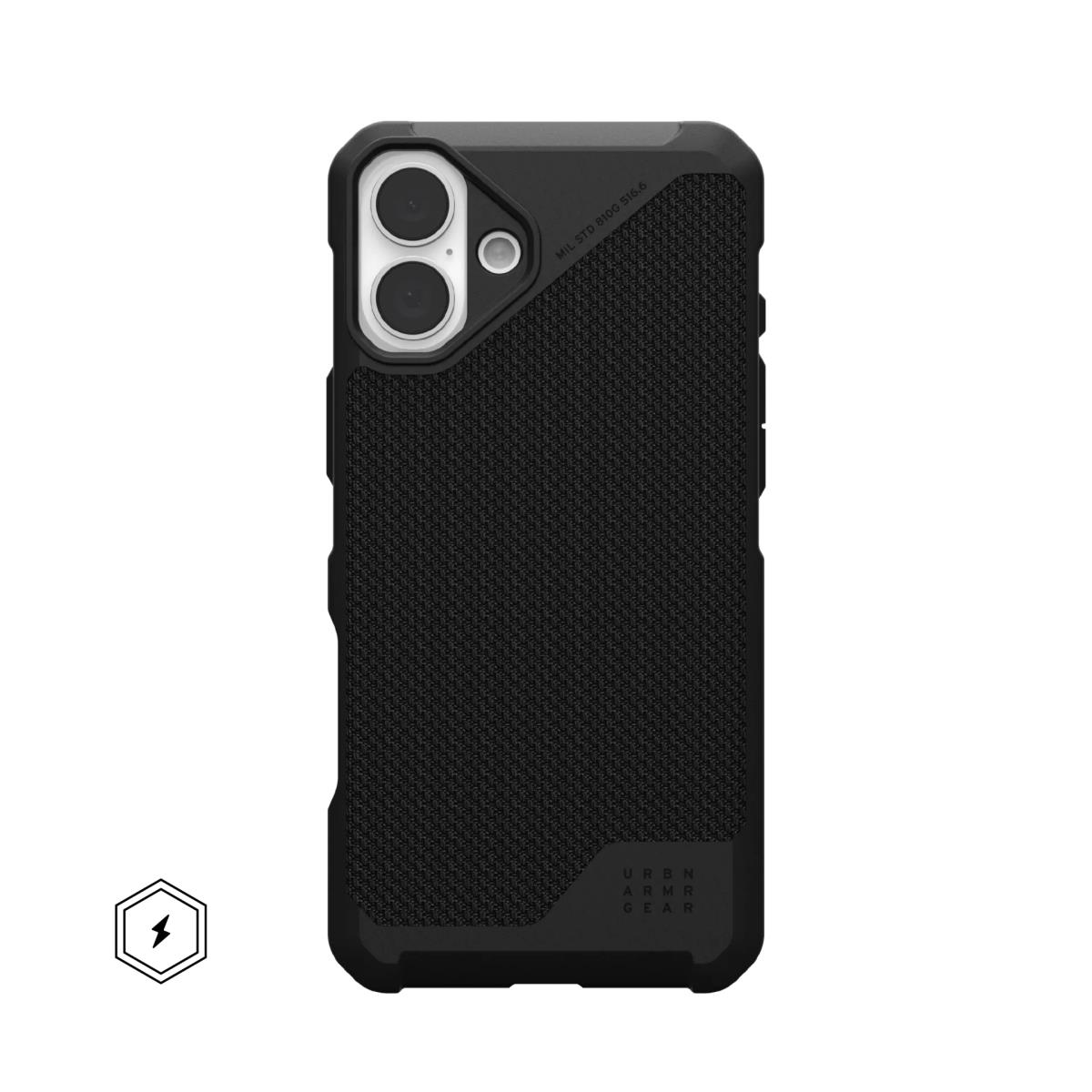 Metropolis Lt Magsafe Backcover iPhone 16 Plus - Kevlar Black