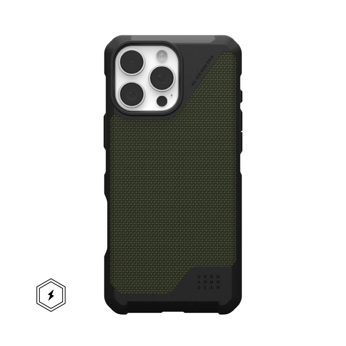 Metropolis Lt Magsafe Backcover iPhone 16 Pro Max - Kevlar Olive