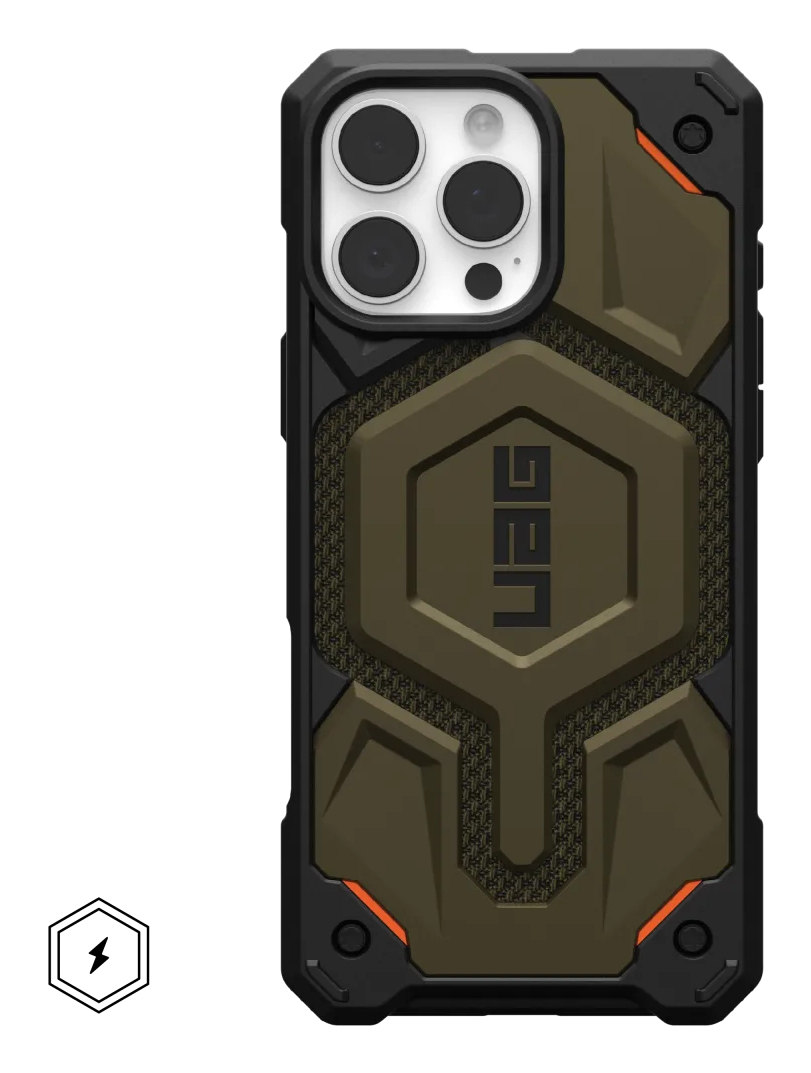 Monarch Pro Backcover iPhone 16 Pro Max - Kevlar Element Green