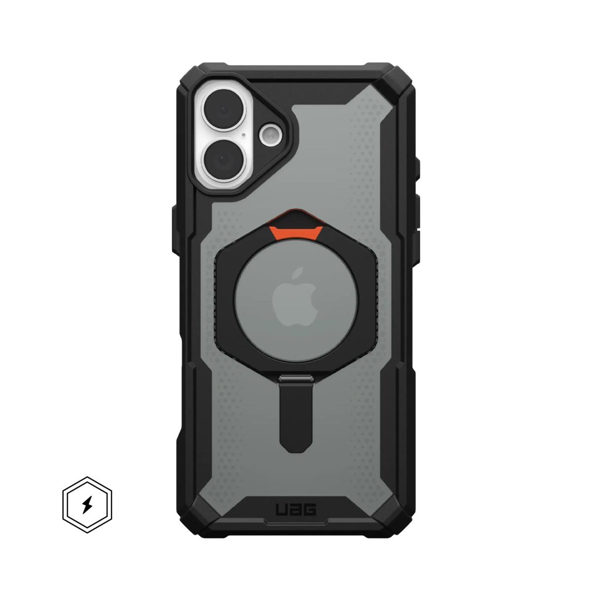 Plasma Xte Backcover Magsafe iPhone 16 Plus - Black / Orange