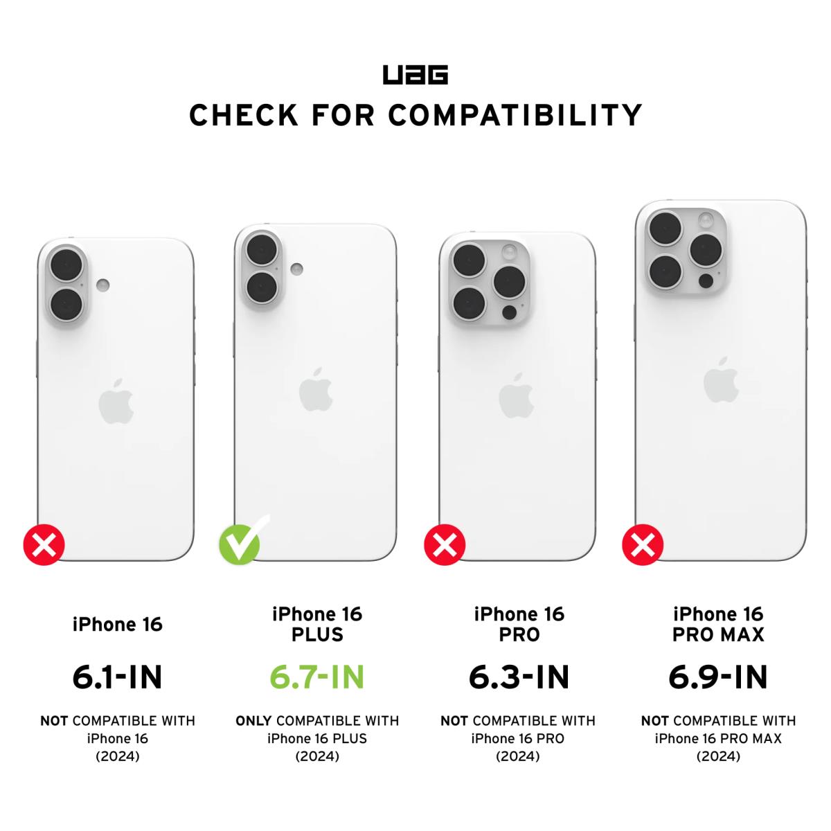 Plyo Backcover Magsafe iPhone 16 Plus - Ice / White
