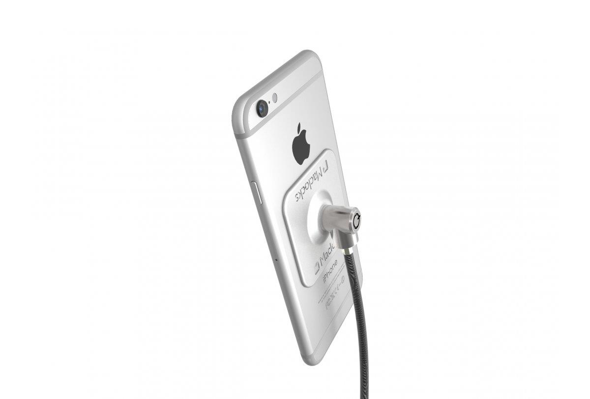 Universal Tablet Secured with Keyed Cable Lock - Black