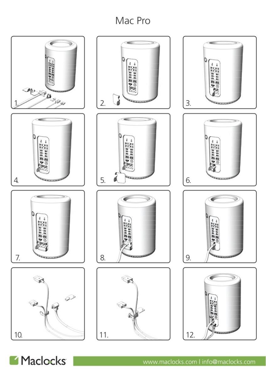Mac Pro Lock Security Bracket w/ Security Cable