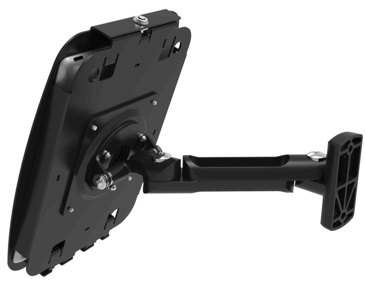 iPad Secure Space Enclosure with Swing Arm Kiosk Black - Mounting Kit