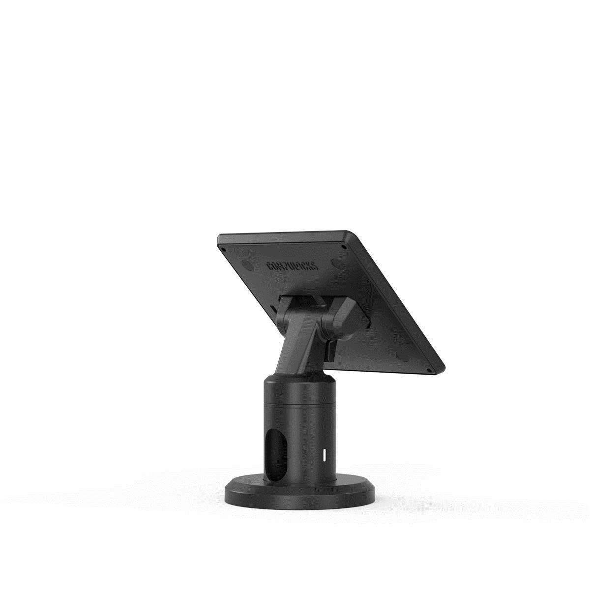 iPad Enclosure Tilting Kiosk - Space Rise Stand, 10cm - Black