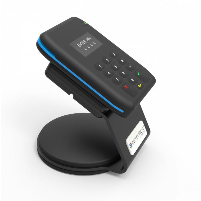 The SlideDock Stand EMV and Smartphone Lock - White