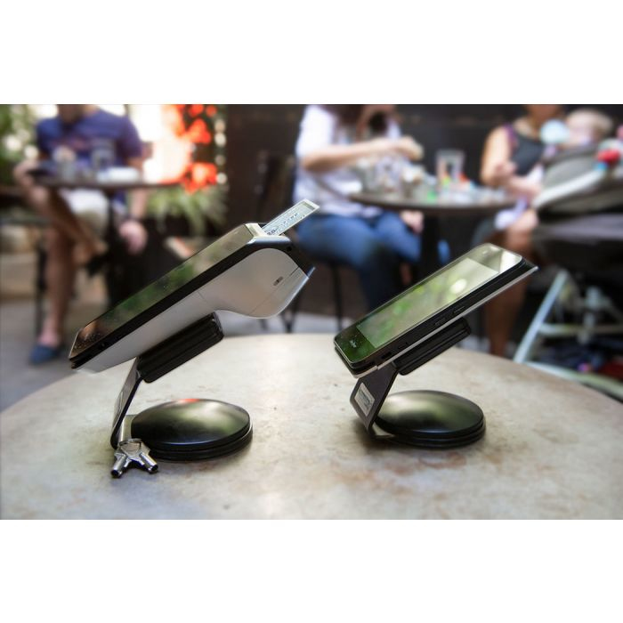 The SlideDock Stand EMV and Smartphone Lock - White
