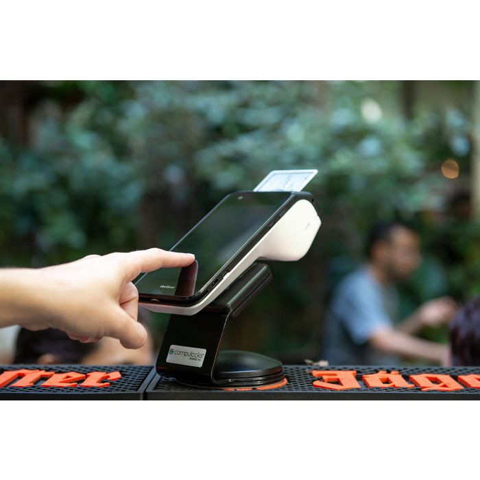The SlideDock Stand EMV and Smartphone Lock - White