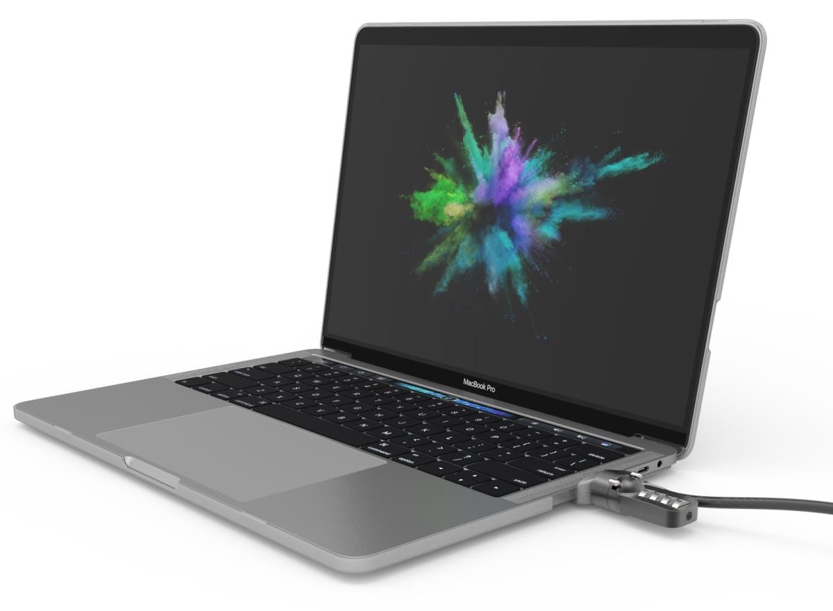 Ledge Touch Bar Cable Lock Adapter and HardShell Case Combination Cable Lock For MacBook Pro 15in Silver