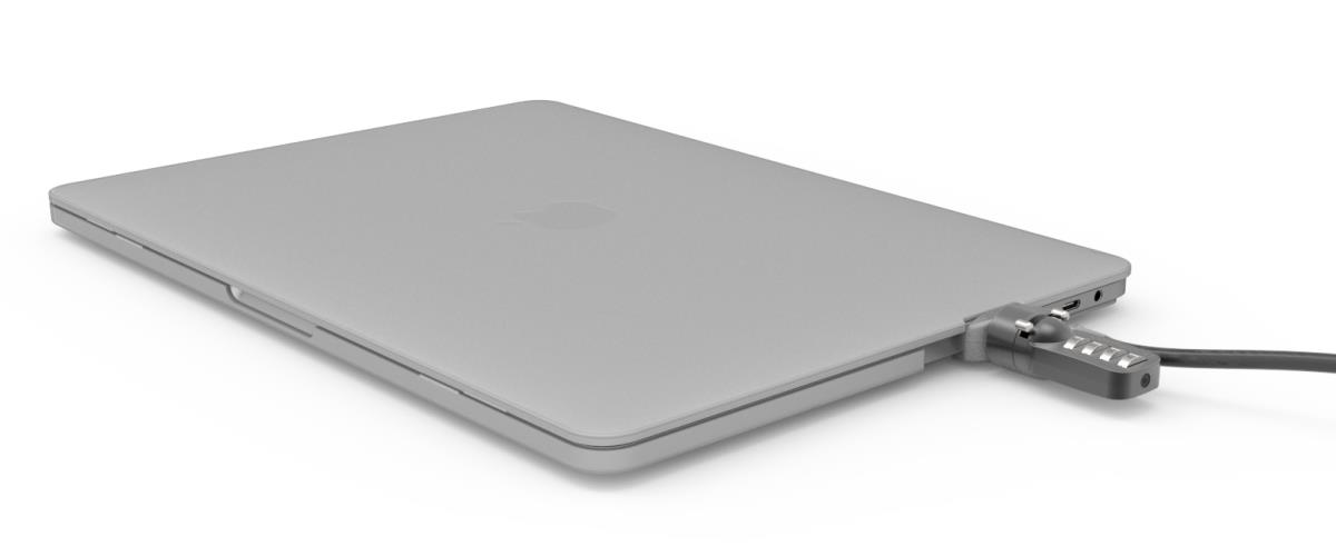 Ledge Touch Bar Cable Lock Adapter and HardShell Case Combination Cable Lock For MacBook Pro 15in Silver