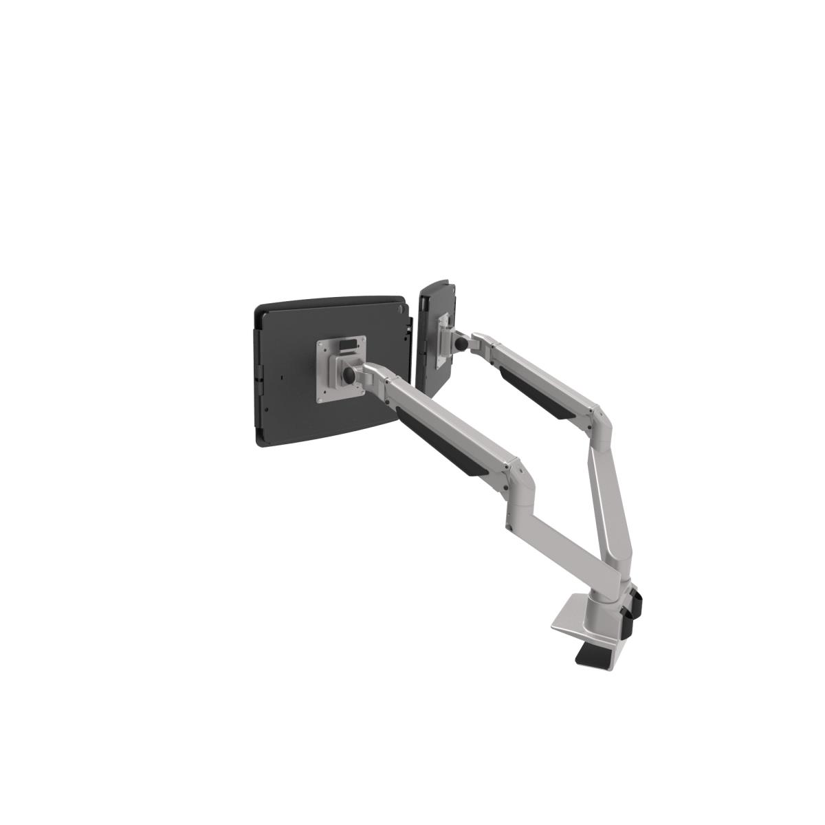 Reach Dual Screen Articulating Arm VESA Mount - Silver