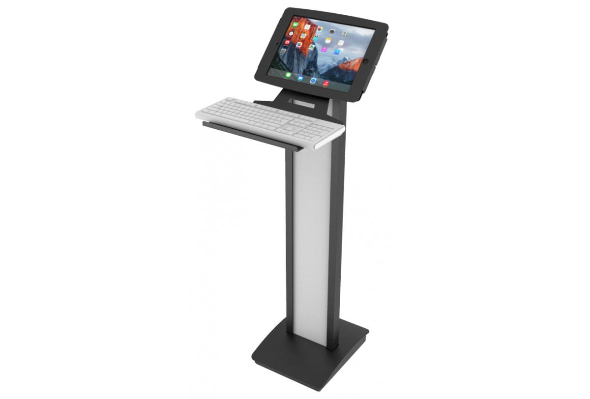Universal Keyboard Tray - Kiosk Keyboard Shelf - Black