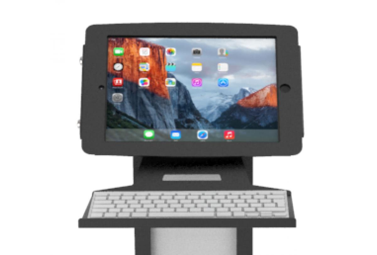 Universal Keyboard Tray - Kiosk Keyboard Shelf - Black