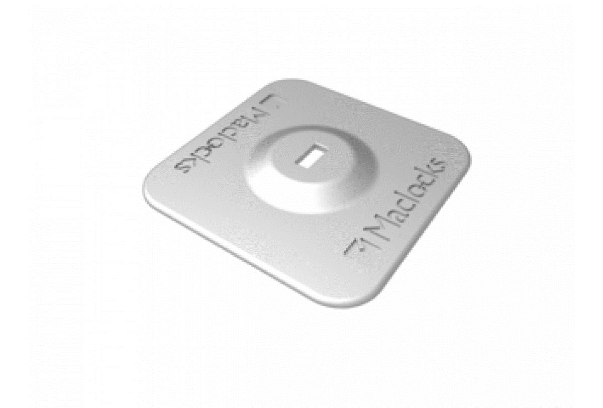 Universal Tablet Coiled Lock with Adhesive Security Plate - Silver