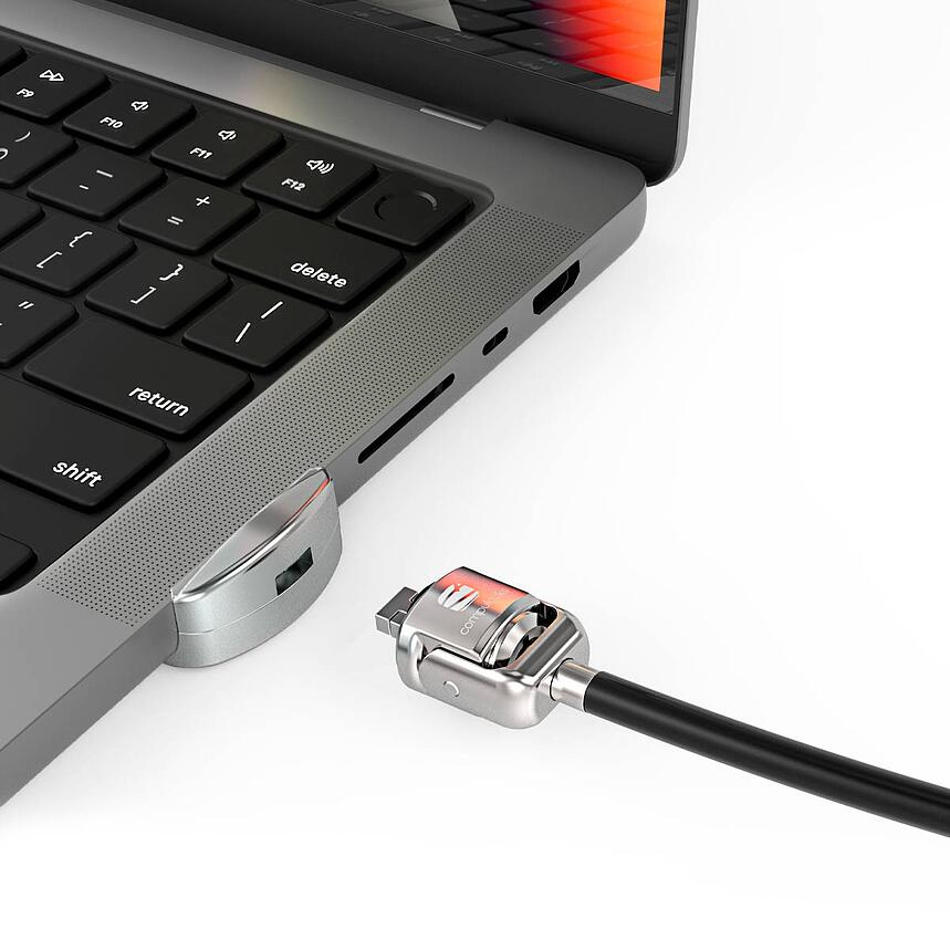 Ledge adapter for 2021 M1 MacBook Pro 14in + Keyed Cable Lock