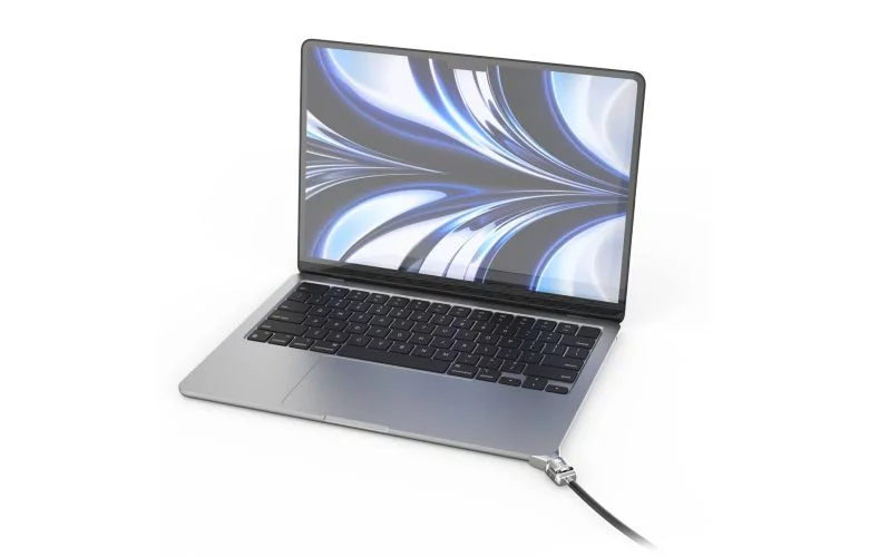 Ledge Adapter for MacBook Air 13-inch (M2/M3/M4/M5) with Keyed Cable Lock (Corner Lock) - Silver