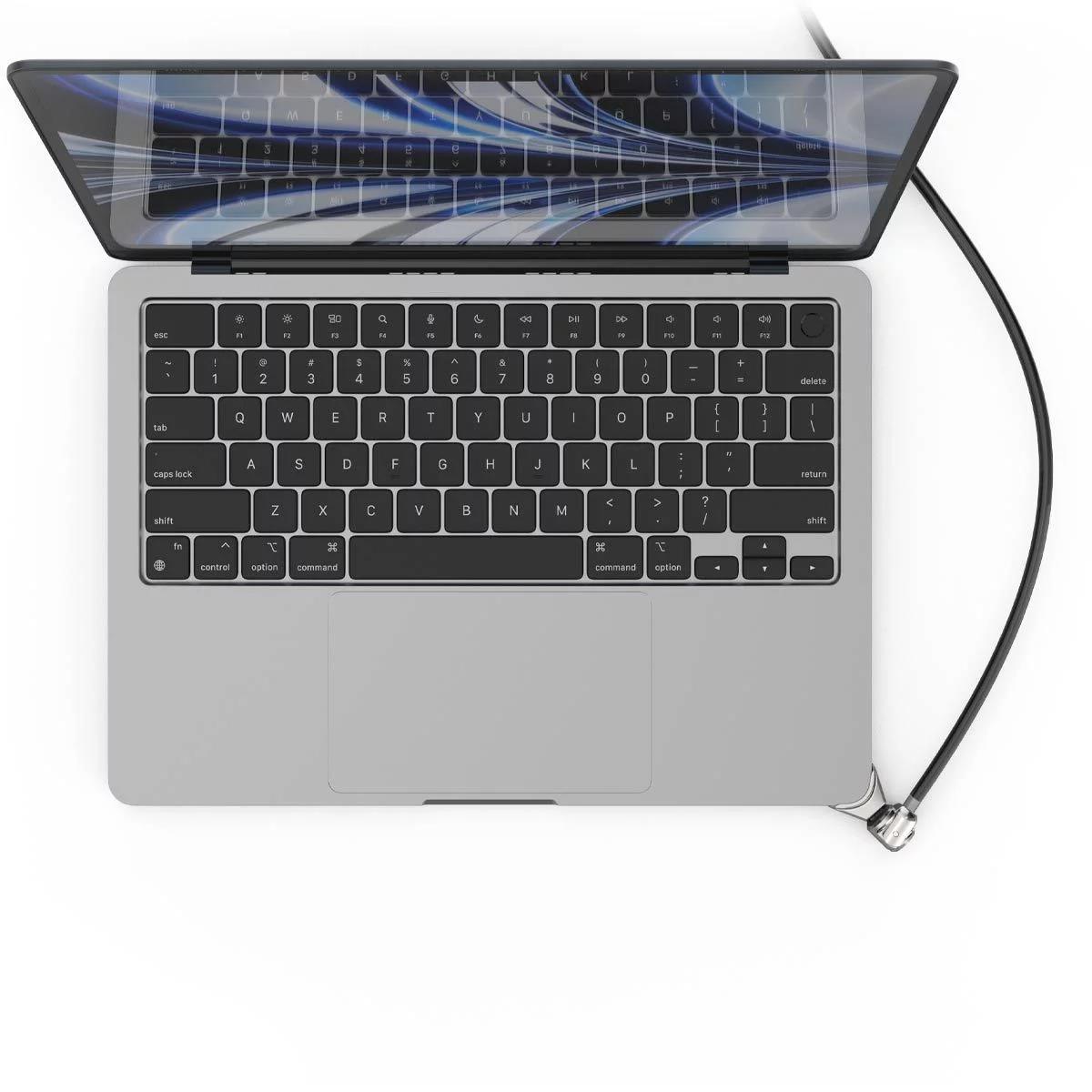 Ledge Adapter for MacBook Air 13-inch (M2/M3/M4/M5) with Keyed Cable Lock (Corner Lock) - Silver